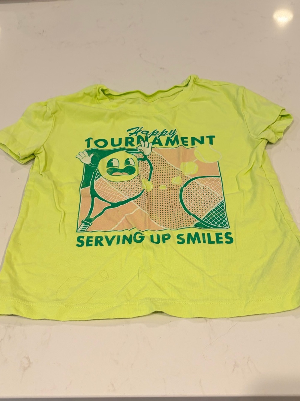 GAP Neon Yellow Tennis Graphic Tee